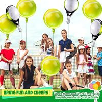 12 Ballons de Tennis et Ballons Raquettes en Aluminium pour Décoration de Fête de Tennis, Fournitures d'Anniversaire Thème Sportif