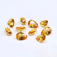 Résistance aux hautes températures poire coupe synthétique Nano pierre précieuse 5*7mm taille 172 # jaune Nano pierres précieuses en vrac pour bague bijoux incrustation de cire
