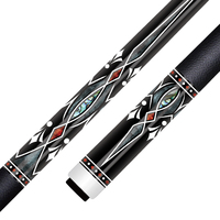 DZ-TZ-S4 Harga Pabrik Tongkat Biliar Profesional Serat Karbon Defleksi Rendah Ujung 12.4mm dengan Logo Kustom