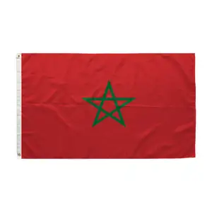 Wholesale Customization 3x5ft Print Polyester Bandiera Del Marocco Moroccan National Flag 90x150cm Morocco Flag