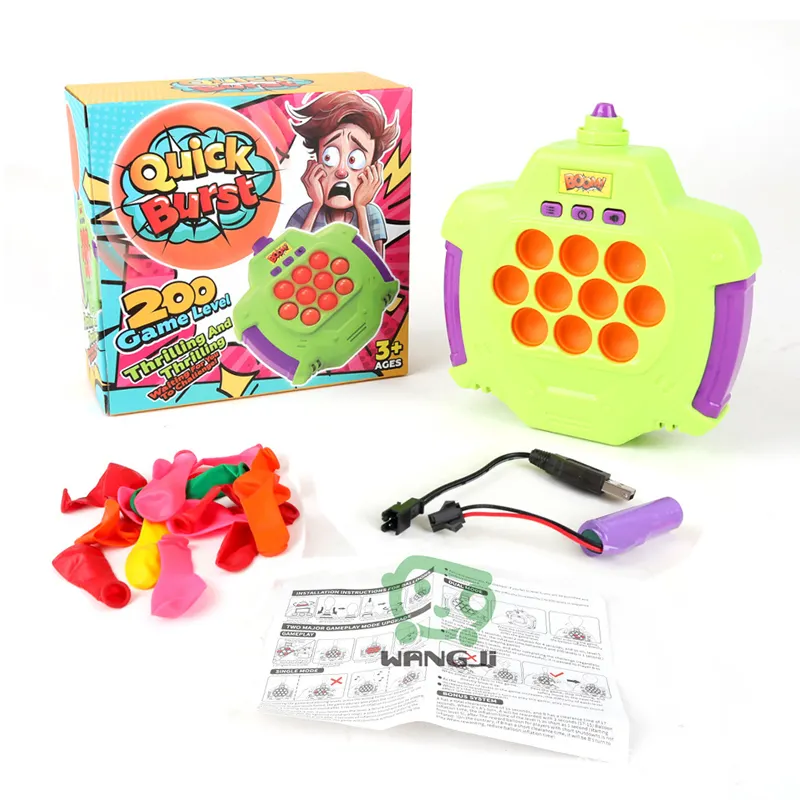 Nouveau jeu de bulles de poussée rapide ballon soufflant électrique défi de vitesse jouets jeu de pression sensorielle pour enfants et adultes