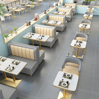 HUALIN Ensemble table à manger moderne style hôtel café musique restaurant bar sur le thème restaurant ensemble chaise table à manger table à manger en pierre frittée