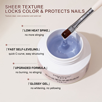 Missgooey 30g Gel de construction sans acide, indolore, pour modelage, fin et souple, professionnel, longue durée, pour renforcement des ongles