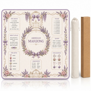 Tapete de Mahjong de Lujo con Diseño de Mariposas Púrpuras, Tapete de Juego de Neopreno con Reducción de Ruido, con Bolsa de Viaje para Regalos - Product Image 4