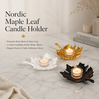 Support de bougie chauffe-plat en forme de feuille d'érable dorée, décoration d'intérieur, ornement porte-bougie d'aromathérapie