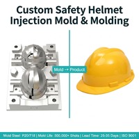 Pièces injectées haute résistance aux chocs, matériau ABS PC FRP, coque de casque de sécurité, service de moulage par injection plastique