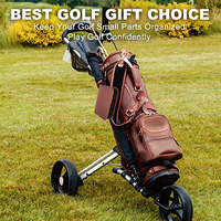 Kit d'accessoires de golf grande capacité : étui de rangement, tees, balles, marqueurs, brosse, outil de réparation de divots, gabarit, ensemble de voyage OEM