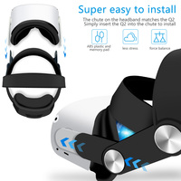 Kacamata Headset VR 4K dapat diatur dengan tali untuk 2 Aksesori Game realitas Virtual