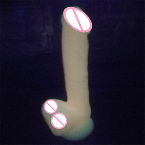 Светящийся в темноте силиконовый фаллоимитатор, неоновый цвет, одинарная плотность фаллоимитатор для женщин, мужчин, анальная, Веселая игра, гей, БДСМ, Вагина, клиторальный - Product Image 5