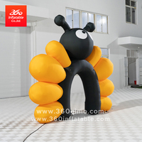 Arche publicitaire géante gonflable 360° en forme d'abeille de 4 m, design personnalisé, pour Noël, étanche, en matériau durable, avec ventilateur intégré