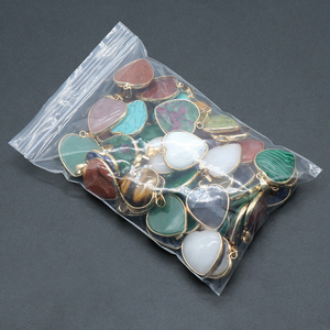 Kalung liontin batu alam Aventurine hijau kuarsa mawar kristal bentuk hati Baru grosir liontin perhiasan batu permata - Product Image 5