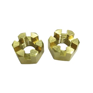 Din935 thép cường độ cao kẽm thép không gỉ <span class=keywords><strong>Brass</strong></span> rãnh Nut M4 M5 M6 M8 M10 M12 M14 M16 M18 M24 Hex rãnh khóa NUT - Product Image 1