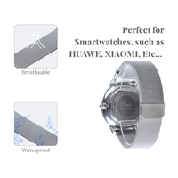 Bracelet de montre personnalisé en métal de 20mm Fermoir magnétique en acier inoxydable 430 Bracelet de montre élégant et respirant pour montres intelligentes