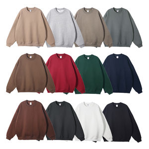 Sudadera de hombro caído de peso pesado unisex jersey de gran tamaño con estampado personalizado OEM poliéster/algodón liso teñido sólido para otoño - Product Image 6