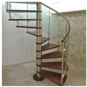 <span class=keywords><strong>Escaleras</strong></span> en Espiral <span class=keywords><strong>de</strong></span> <span class=keywords><strong>Diseño</strong></span> Moderno que Ahorran Espacio con Barandilla <span class=keywords><strong>de</strong></span> Vidrio - Product Image 3