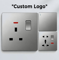 Enchufe Eléctrico Universal OEM No Inteligente con Doble Conector Estándar del Reino Unido, Interruptor de Corriente Alterna con Protección de Seguridad para Uso Hospitalario, USB+Tipo C