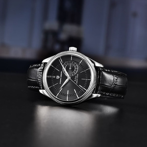 นาฬิกาควอทซ์ผู้ชาย Pagani Design รุ่น PD-1689 ปฏิทินแบบอนาล็อก ตัวเรือนสแตนเลส สายหนังสีดำ กันน้ำ 200 เมตร - Product Image 2