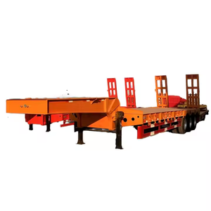 50Ton/60Ton de dos ejes de alta resistencia hidráulica cuello de cisne Lowboy Semi remolque camión comercial remolques de camiones - Product Image 1