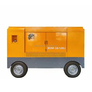 Portable Mobile Diesel Driven Screw Air Compressor For Mining/Water Well Drilling Rig To Southeast Asia
