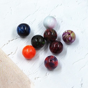 Nuevas Cuentas Redondas de Acrílico Coloridas de 15 mm al por Mayor, Fáciles de Enhebrar, Cuentas Sueltas para Manualidades DIY - Product Image 1