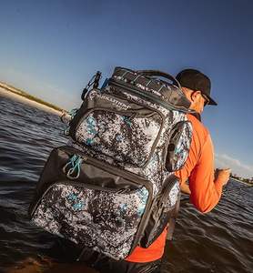 Échantillon gratuit Sac de pêche résistant à l'eau avec boîtes utilitaires, reliure pour appâts souples, bandoulière réglable - Product Image 6