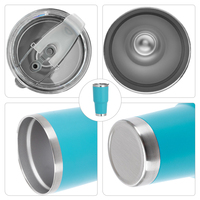 Gobelet personnalisé de 30 oz avec revêtement en poudre, mug isotherme en acier inoxydable avec couvercle, gobelet à double paroi isolé au laser, mug à café de voyage