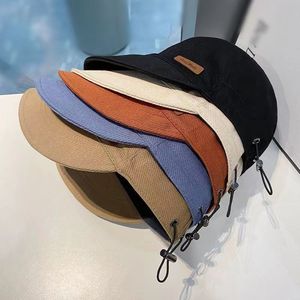 Gorra de béisbol de lona para mujer, ajustable, transpirable, con protección solar, para primavera y otoño, en colores blanco, negro, caqui, azul y café. - Product Image 5