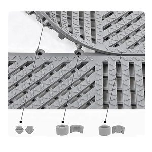 Modern Anti-Slip <b>Plastic</b> Shower Floor Tile Wear Resistant Vinyl <b>Flooring</b> for Wet Areas-for Bathroom Kitchen Patio Pet Areas - Product Image 1