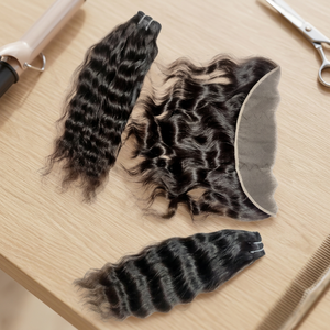 Proveedor Mayorista de Pelucas de Cabello Humano Remy Indio Virgen con Doble Trama a Máquina, 100 Gramos, Frente de Encaje, Listas para Enviar - Product Image 3