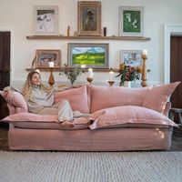Juego de Sofás Modernos de Lujo, Súper Suaves y Cómodos, con Relleno de Esponja y Tela Ecológica, para Sala de Estar, Dormitorio, Apartamento, Hotel