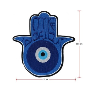 Shenglan Offre Spéciale main mauvais œil patchs à paillettes fer sur patchs pour vêtements grand Applique broderie Patch pour bricolage couture Jeans - Product Image 3
