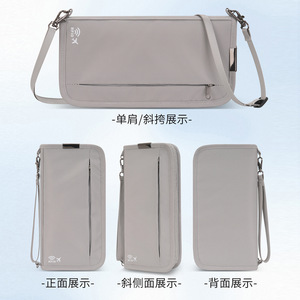 Bolso Bandolera de Nailon para Viaje, Porta Tarjetas, Boletos y Documentos, con Protección RFID Antirrobo, Porta Pasaportes con Correa Extraíble - Product Image 3