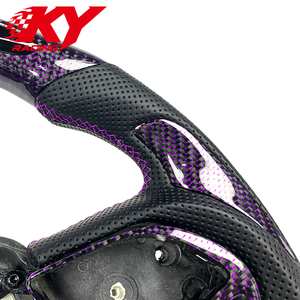 Volant de course personnalisé en fibre de carbone avec affichage LED de régime moteur pour Dodge Challenger Charger Durango Hellcat SRT R/T - Product Image 2