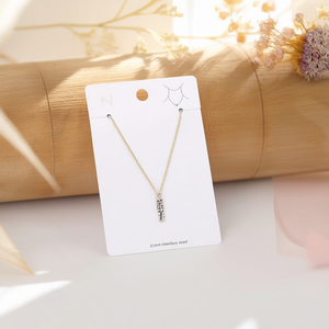 Collar con colgante de letra de acero inoxidable, joyería de moda para mujer - Product Image 2