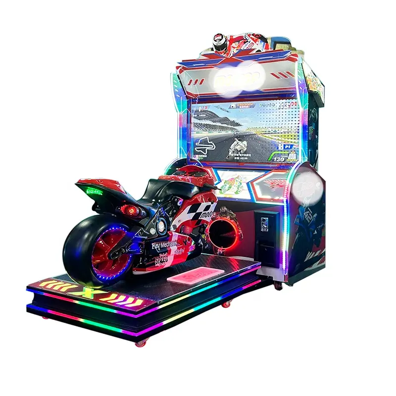 3D Video moto xe đạp trò chơi đua xe hoặc động cơ chu kỳ đồng tiền hoạt động Arcade máy để bán