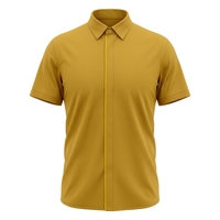 Chemise de travail respirante personnalisée unisexe en polyester à manches courtes, uniforme de travail tendance, imprimé sérigraphié, pour usine, logistique, industrie