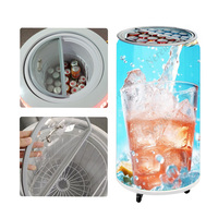 Refrigerador Comercial Móvil Conveniente de Alto Brillo IP65 con Pantalla LED Publicitaria y Control por Aplicación para Negocios de Autoservicio