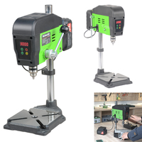 Perceuse de table miniature à vitesse variable 180W, perceuse électrique de table alimentée par batterie au lithium, capacité de mandrin 0,6-6,5 mm pour AC/DC