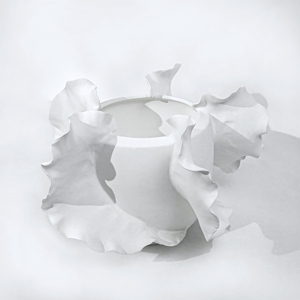 Modern Style Handmade Ceramic <b>Vases</b> Ruffled Design <b>Vase</b> for Home Decor - Product Image 4