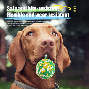 Giocattolo interattivo della palla di rimbalzo del cane di gomma con la palla del giocattolo di addestramento del cane dell'animale domestico della corda per il giocattolo aggressivo di masticazione del cane - Product Image 5