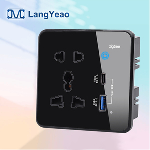 Langyeao tuya Wifi/ZigBee thông minh USB + Loại C 18W sạc nhanh lỗ phổ tường ổ cắm năm lỗ đa chức năng - Product Image 1
