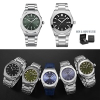 Reloj de Hombre Luminoso de Negocios con Logotipo Personalizado de Fábrica al Mejor Precio, Acero Inoxidable 316L, Cristal, Resistencia al Agua 5BAR, Cuarzo de Lujo