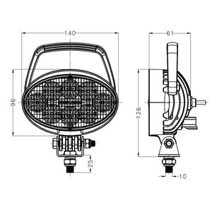 Lampe de travail LED portable de haute qualité 9V-32V boîtier en aluminium avec poignée pour l'éclairage routier et le sauvetage en milieu <span class=keywords><strong>sauvage</strong></span> - Product Image 6