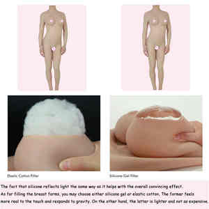 Combinaison de corps en silicone Faux seins Vagin féminin artificiel réaliste avec masque de tête <span class=keywords><strong>Maquillage</strong></span> délicat pour Cosplay Crossdresser Sissy - Product Image 3