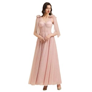 S3504L - Vestido Maxi con Estampado de Lunares Rosa Dulce, Etéreo y <span class=keywords><strong>Elegante</strong></span>, Perfecto para una Noche Sofisticada y Fresca - Product Image 5