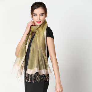 Vente en gros pour femmes européennes américaines Vintage Summer Mulberry Silk Scarf Long Shawl Serviette de plage pour protection solaire pour <span class=keywords><strong>Amazon</strong></span> - Product Image 1