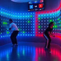 Jeu de lumière à bouton-poussoir engageant pour panneau de pixels RVB pour enfants avec capteur LED et activités murales interactives