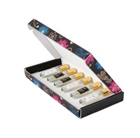 Échantillon gratuit, boîte de conteneur de bouteille élégante personnalisée imprimée sur mesure, en carton recyclé, emballage de luxe pour huile de parfum, boîte en papier
