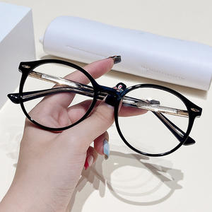 TR90 معدن أنيق جميل عين كمبيوتر كلاسيكية إطار دائري متعدد الألوان نظارات مضادة للضوء الأزرق - Product Image 5