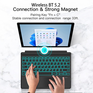 Teclado inalámbrico con panel táctil y retroiluminación de 7 colores, teclado desmontable para <span class=keywords><strong>Microsoft</strong></span> Surface Pro 3/4/5/6/7/7 + - Product Image 5